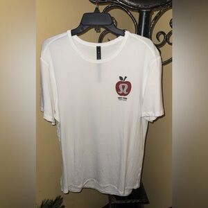 #554 Lululemon 5 Year Basic Tee - White - NYC Apple Design - XL